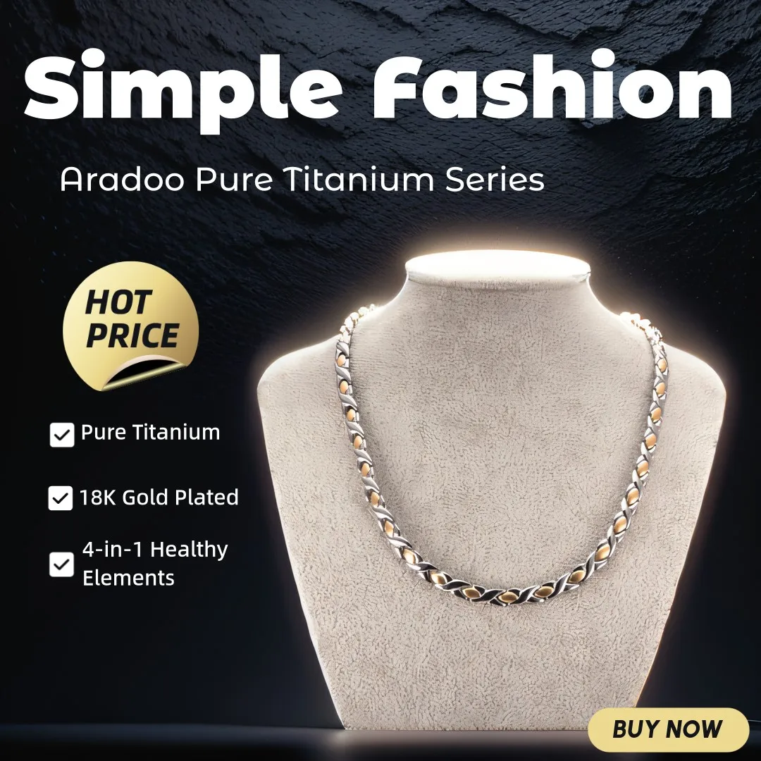 ARADOO kalung terapi Titanium  - Ansi Chain ulasan dan harga