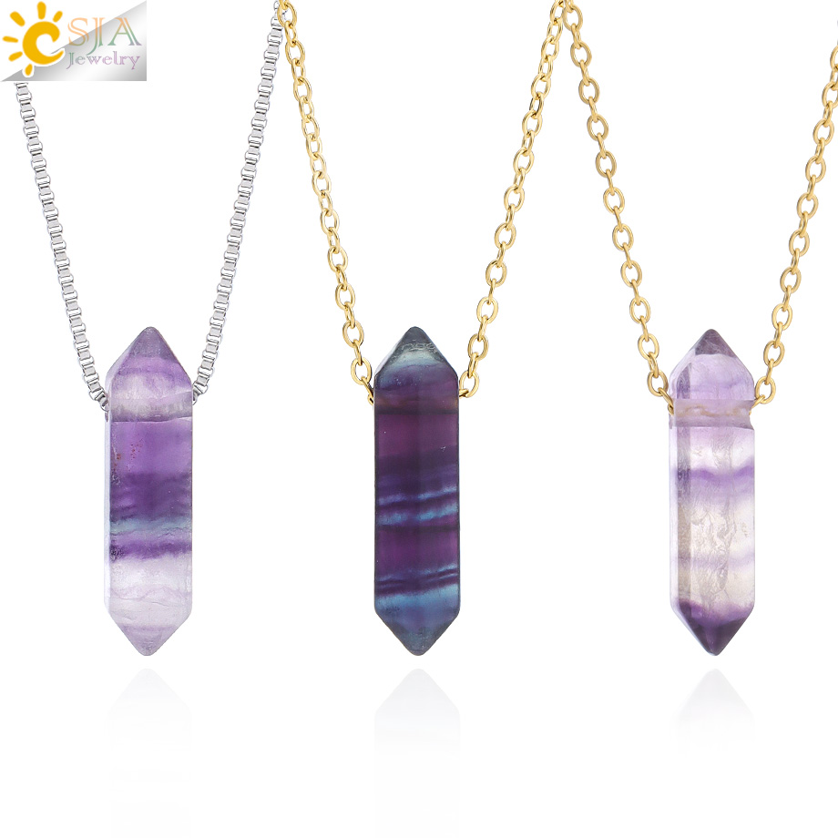CSJA Kalung Kristal Fluorit Li - Xcm Chain ulasan dan harga